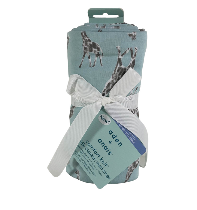 Shop Aden + Anais Comfort Knit Swaddle Blanket, Jade Giraffes at Goodbuygears