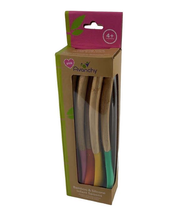 Shop Avanchy Bamboo Baby Spoons 5-Pack, Pink Edition, Infant at Goodbuygears