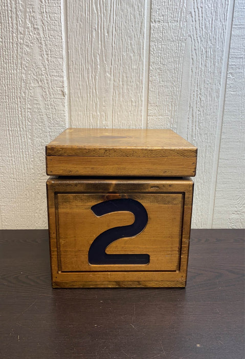 used Wooden Toy Storage Cube