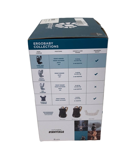 Shop Ergobaby Omni 360 Cotton Baby Carrier, Pure Black at Goodbuygears
