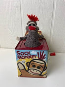 used Schylling Sock Monkey Jack in the Box