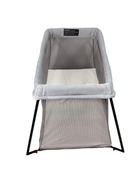Shop BabyBjorn Travel Crib Light Bundle with Fitted Sheet, Silver at Goodbuygears