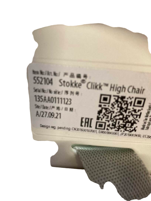 Shop Stokke Clikk High Chair, White at Goodbuygears