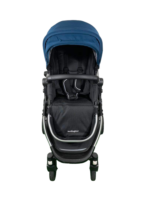 Shop Mockingbird Single 2.0 Stroller, 2023, Silver with Black Leather, Windowpane, Sea at Goodbuygears