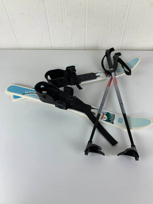 used White Woods Snowman Skis