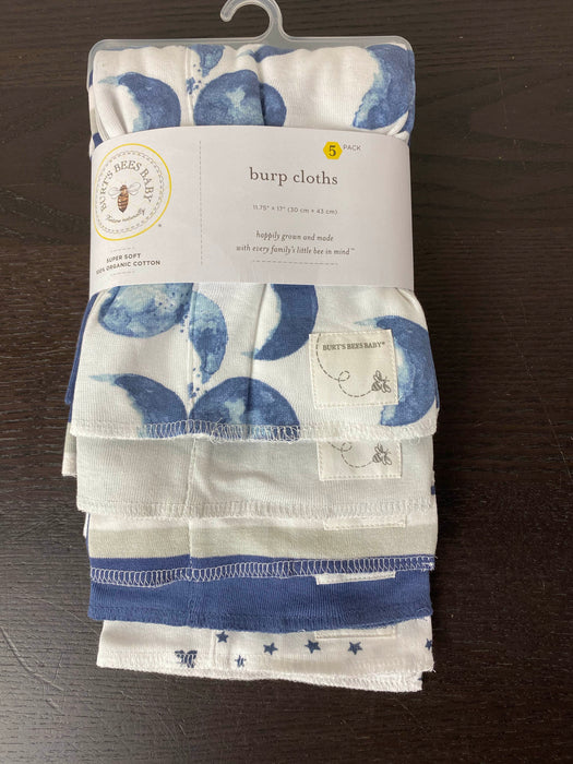 used Burt's Bees Baby Burp Cloths, 5-Pack