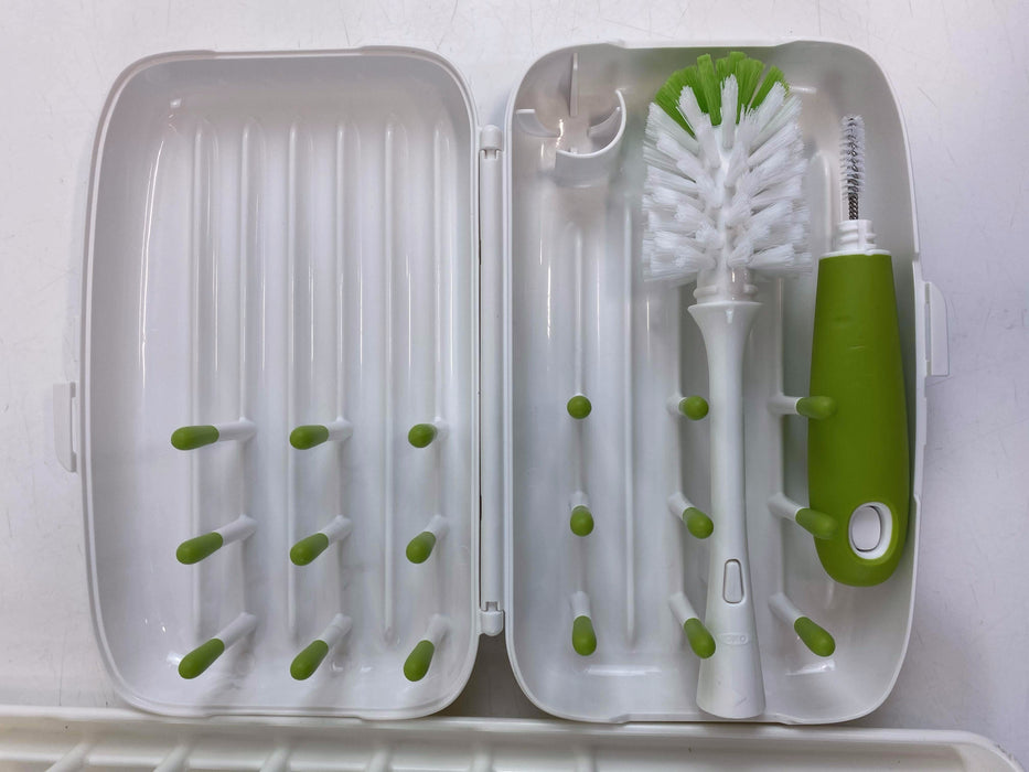 used OXO Tot On The Go Drying Rack With Bottle Brush