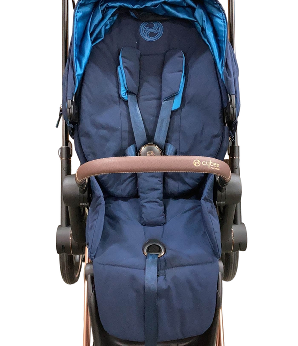 Shop Cybex PRIAM Stroller, Rosegold, Nautical Blue, 2022 at Goodbuygears
