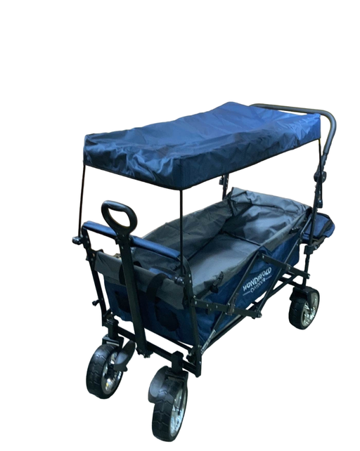 Shop Wonderfold S4 Push & Pull Premium Utility Folding Wagon with Canopy, S Series, Navy at Goodbuygears