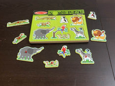 secondhand Melissa & Doug Sound Puzzle, Zoo Animals