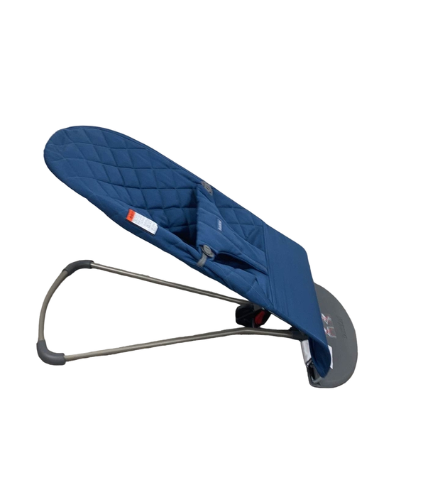 Shop BabyBjorn Bouncer Bliss, Dark Gray Frame, Midnight Blue Cotton Classic Quilt at Goodbuygears