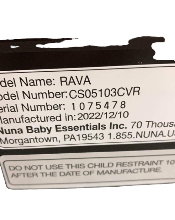 Shop Nuna RAVA Convertible Car Seat, 2022, Caviar at Goodbuygears