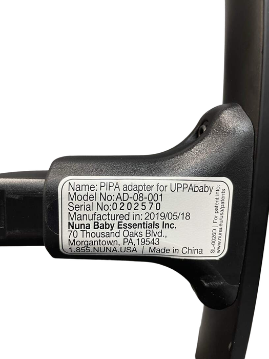 Nuna Pipa Adapter For Uppababy, 2019