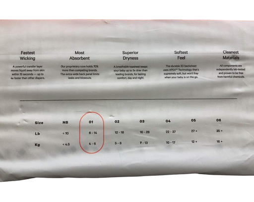 Shop Coterie Size 1 Diapers, 33 Count at Goodbuygears