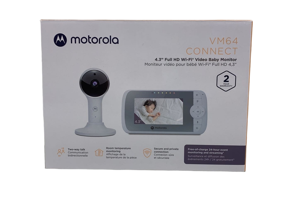Shop Motorola VM64 4.3" Connect WiFi Baby Monitor at Goodbuygears