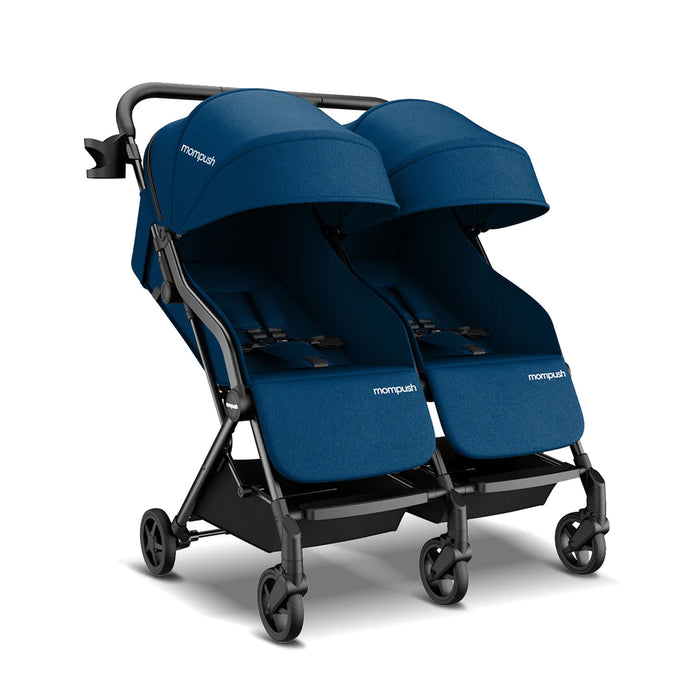 Mompush Lithe Double Stroller, 2022, Navy