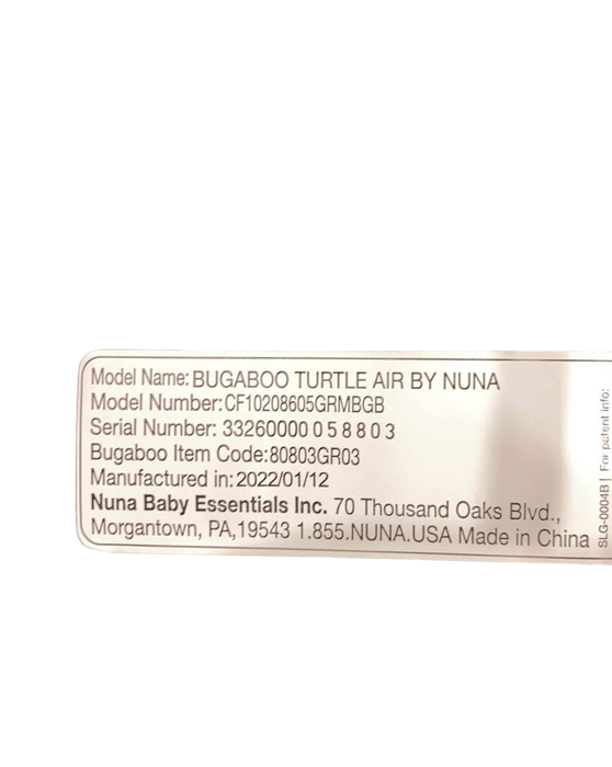 Shop Bugaboo Turtle Air By Nuna Car Seat, Grey Melange, 2022 at Goodbuygears