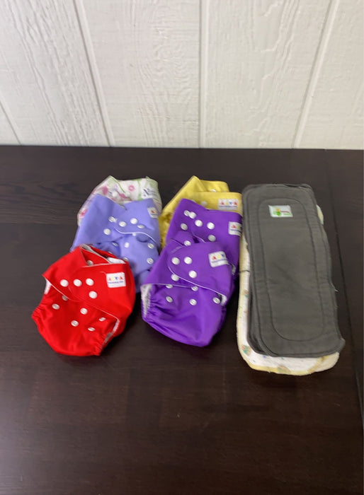 used Alva Baby One Size Adjustable Cloth Diapers