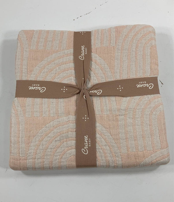 Shop Crane Baby Cotton Muslin Jacquard Blanket, Pink Rainbow at Goodbuygears