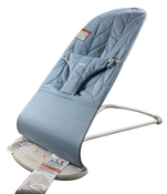 Shop BabyBjorn Bouncer Bliss, Light Gray Frame, Blue Cotton Petal Quilt at Goodbuygears