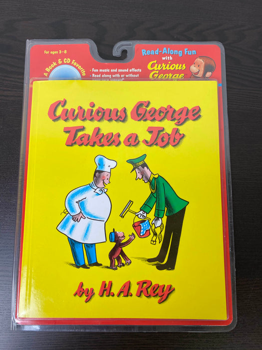 secondhand H.A. Rey Curious George Takes a Job Book & CD