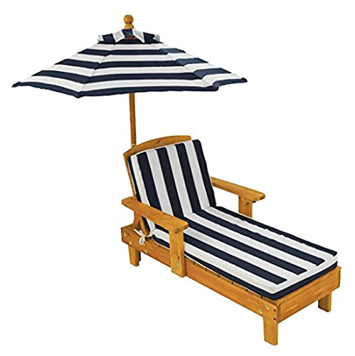 used KidKraft Striped Outdoor Chaise & Umbrella Set