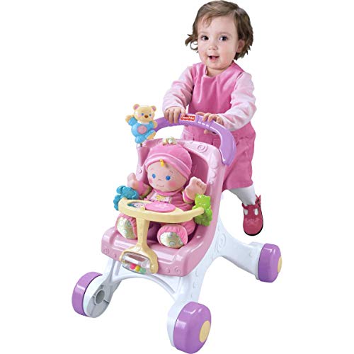 used Fisher Price Brilliant Basics Stroll Along Walker And Doll