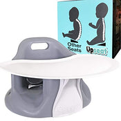 Shop Upseat Baby Floor Chair and Booster Seat with Tray, Grey at Goodbuygears