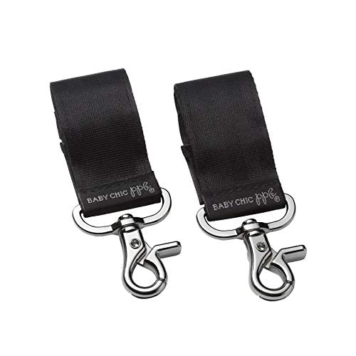 Petunia Pickle Bottom Valet Stroller Clips, Black with Silver