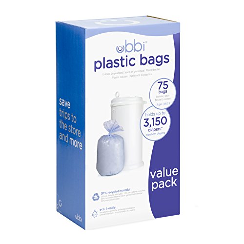 Shop Ubbi Plastic Diaper Pail Bags, 75 Count at Goodbuygears