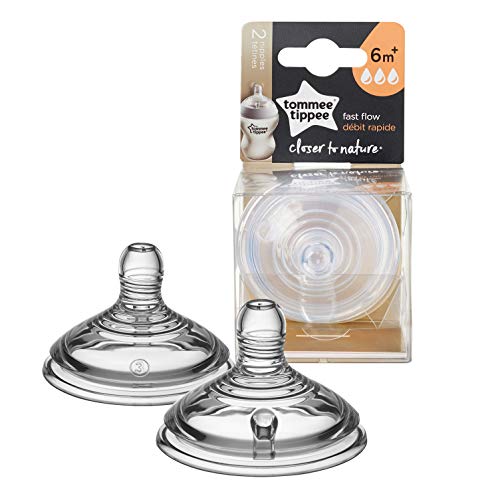 used Tommee Tippee Nipples, 2 Pack, 0m+ Extra Slow