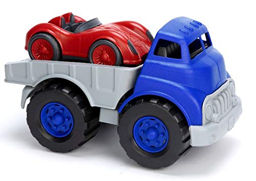 used Green Toys Flatbed Truck & Race Car