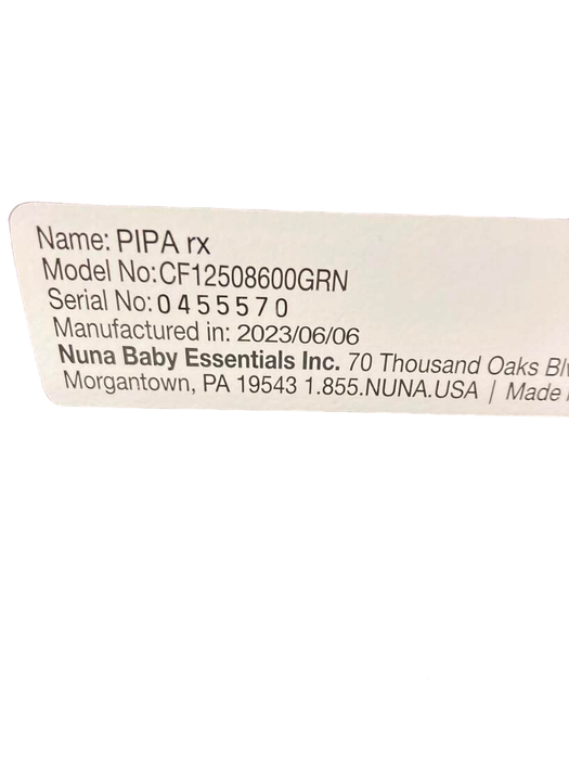 Shop Nuna PIPA rx Infant Car Seat, Granite, 2023 at Goodbuygears