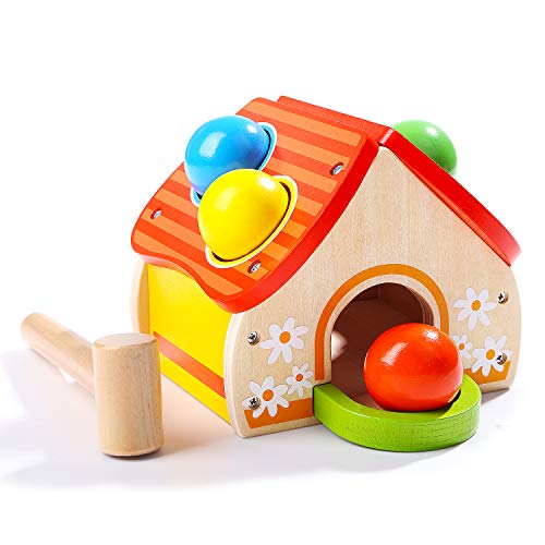 Top Bright Wooden House Pounding Toy