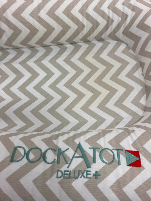 Shop DockATot Deluxe+ Dock, Silver Lining (Chevron) at Goodbuygears