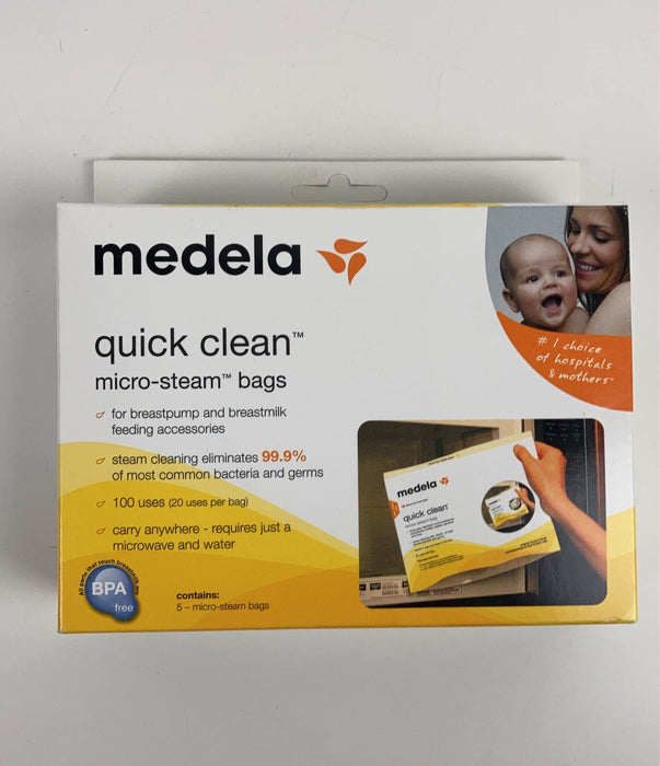 used Medela Quick Clean Micro Steam Bags, Box of 5