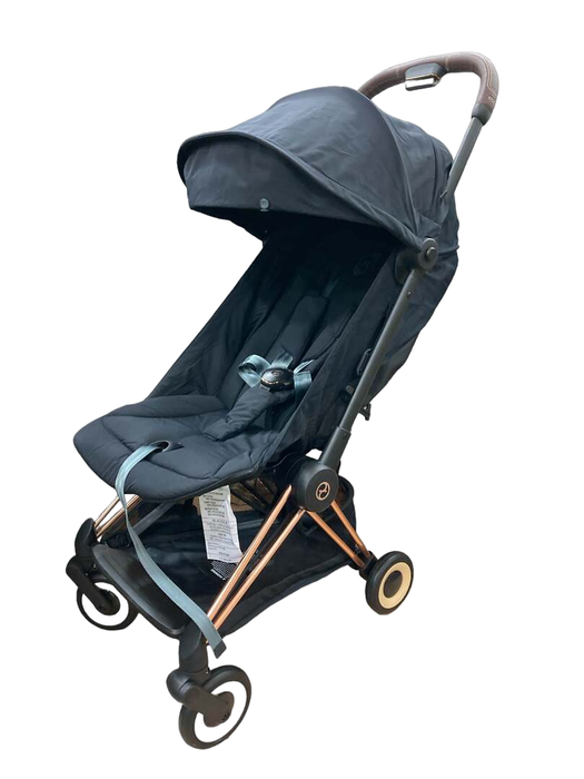 Shop Cybex Coya Stroller, 2023, Sepia Black, Rose Gold at Goodbuygears