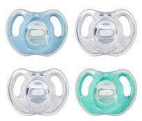 used Tommee Tippee Ultra Light Silicone Pacifiers, Blue-Green, 0-6 months