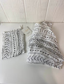 used LouLou Lollipop Cotton & Bamboo Crib Sheet, White Mudcloth