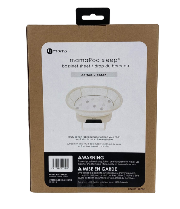 Shop 4moms MamaRoo Sleep Bassinet Sheet, White Crosshatch at Goodbuygears