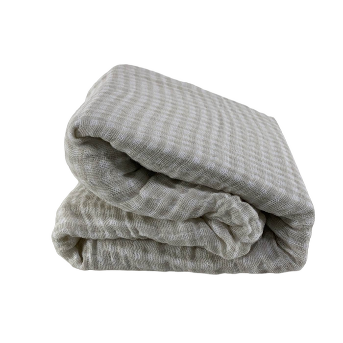 Shop Little Unicorn Cotton Muslin Fitted Crib Sheet, Tan Gingham at Goodbuygears