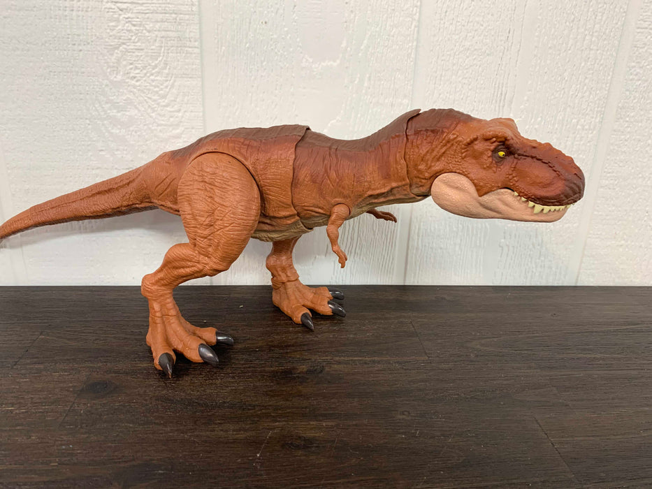 used Jurassic World Thrash N Throw Tyrannosaurus Rex Figure