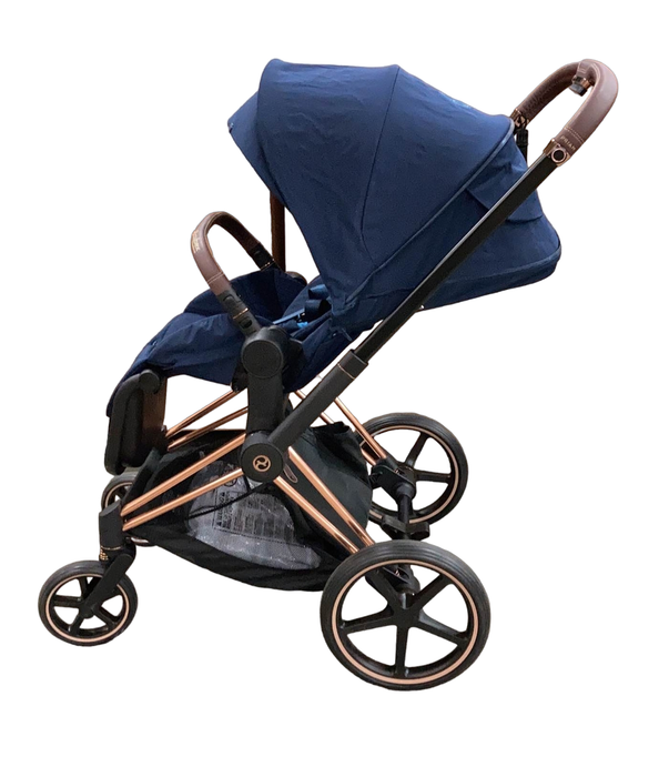 Shop Cybex PRIAM Stroller, Rosegold, Nautical Blue, 2022 at Goodbuygears