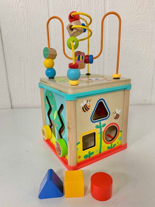 secondhand Top Bright Wooden Shape Sorter Activity Cube Toy