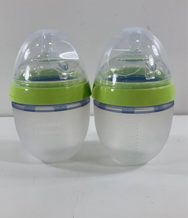secondhand Comotomo Bottles, 2 Pack, Green, 5oz - HIDDEN NEEDS PHOTOS 4/27