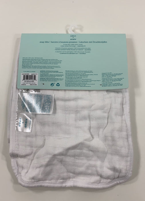 secondhand Aden + Anais Muslin Snap Bibs, 3 Pack, Jungle 