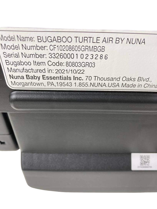 Shop Bugaboo Turtle Air By Nuna Car Seat, Grey Melange, 2021 at Goodbuygears
