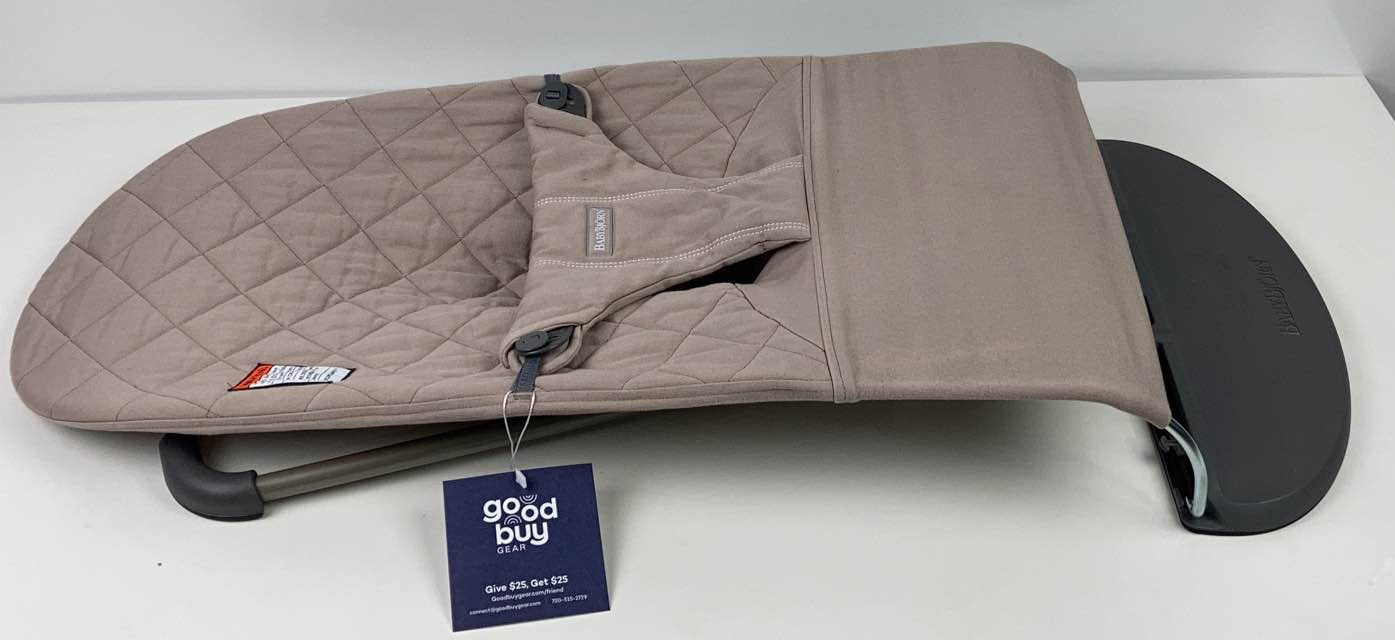 Shop BabyBjorn Bouncer Bliss, Sand Gray Cotton Classic Quilt at Goodbuygears