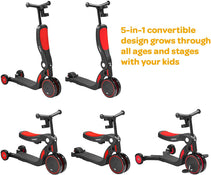 Shop Larktale Scoobi 5-in-1 Scooter, Barossa (Red/Black) at Goodbuygears