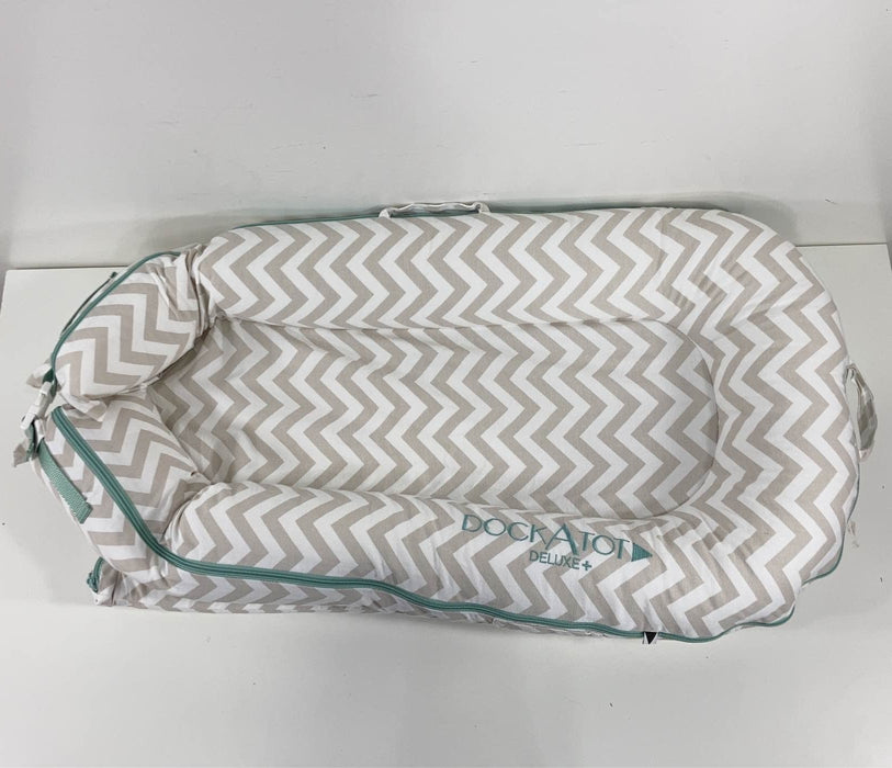 Shop DockATot Deluxe+ Dock, Silver Lining (Chevron) at Goodbuygears